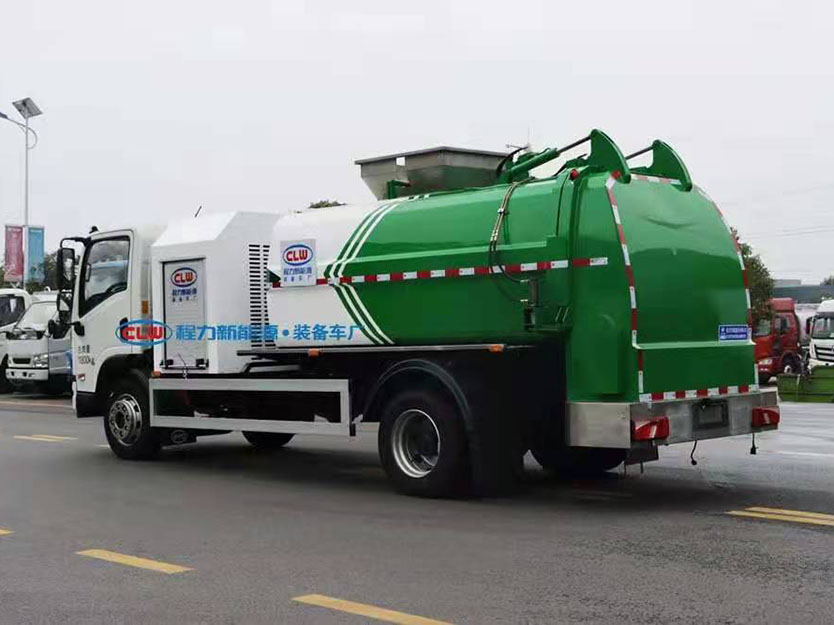 Chengli Food Waste Truck Side Detail - Pure Electric System